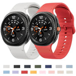 Dây đồng hồ silicone may chỉ màu trơn cho Samsung Galaxy Watch8 / Watch8 Classic, S, M