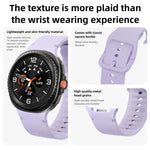 Dây đồng hồ silicone may chỉ màu trơn cho Samsung Galaxy Watch8 / Watch8 Classic, S, M