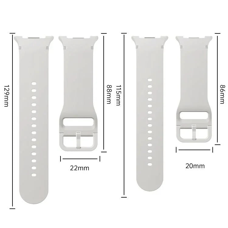 Dây đồng hồ silicone may chỉ màu trơn cho Samsung Galaxy Watch8 / Watch8 Classic, S, M