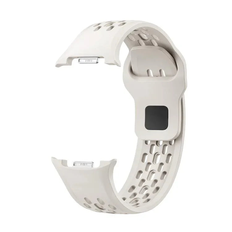 Dây đồng hồ silicone khóa cài ngược màu đen kiểu lỗ, Dành cho Samsung Galaxy Watch8 / Watch8 Classic