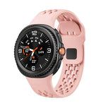 Dây đồng hồ silicone khóa cài ngược màu đen kiểu lỗ, Dành cho Samsung Galaxy Watch8 / Watch8 Classic