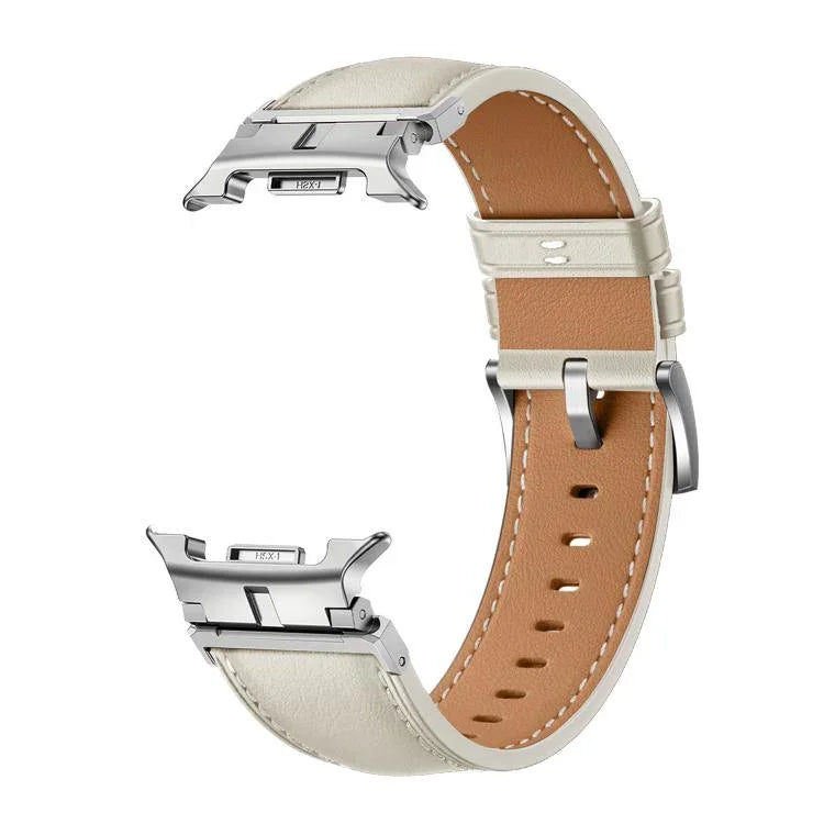 Dây Đồng Hồ Da Thật Đầu Kim Loại, Cho Samsung Galaxy Watch8 / Watch8 Classic