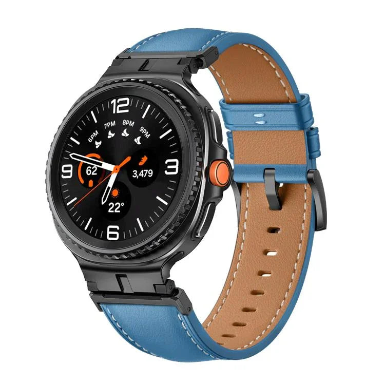 Dây Đồng Hồ Da Thật Đầu Kim Loại, Cho Samsung Galaxy Watch8 / Watch8 Classic