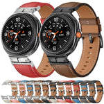 Dây Đồng Hồ Da Thật Đầu Kim Loại, Cho Samsung Galaxy Watch8 / Watch8 Classic