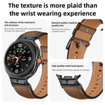 Dây Đồng Hồ Da Thật Đầu Kim Loại, Cho Samsung Galaxy Watch8 / Watch8 Classic