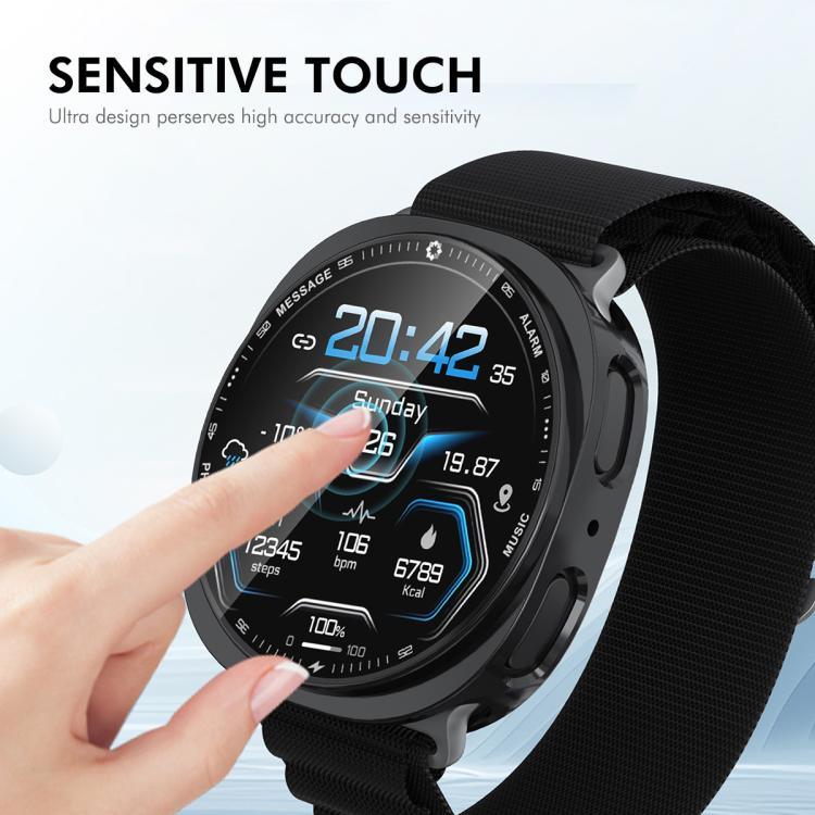 Ốp lưng TPU mềm mạ điện ENKAY Hat-Prince bảo vệ toàn diện với bảo vệ màn hình, Dành cho Samsung Galaxy Watch8 44mm, Dành cho Samsung Galaxy Watch8 40mm