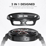 ENKAY Hat-Prince Ốp Đồng Hồ PC Tích Hợp Kính Cường Lực Bao Phủ Toàn Bộ, Cho Samsung Galaxy Watch8 44mm, Cho Samsung Galaxy Watch8 40mm