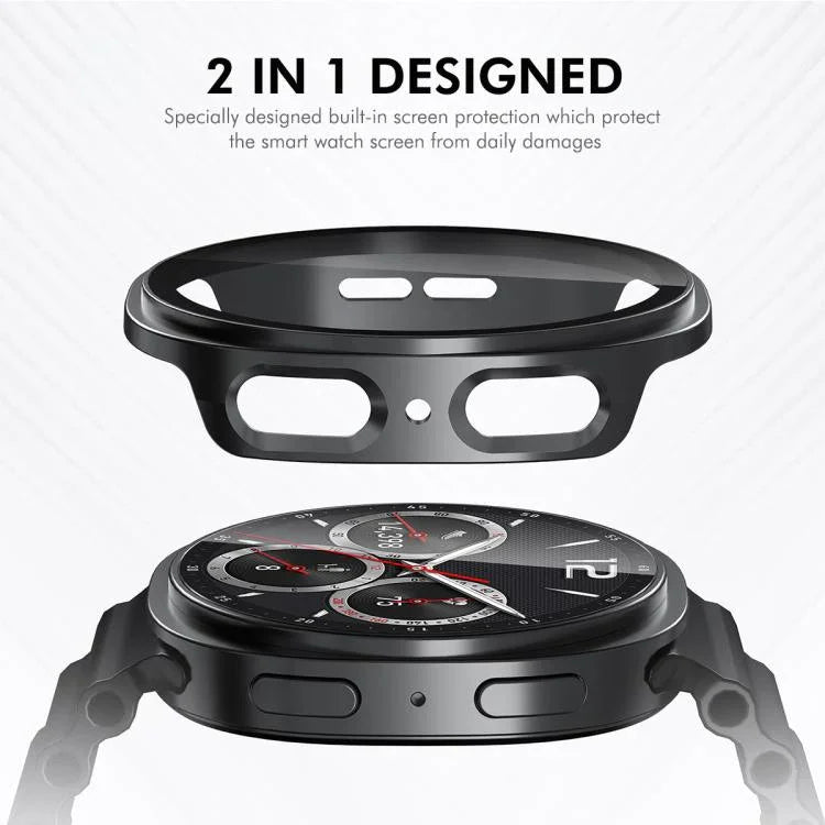 ENKAY Hat-Prince Ốp Đồng Hồ PC Tích Hợp Kính Cường Lực Bao Phủ Toàn Bộ, Cho Samsung Galaxy Watch8 44mm, Cho Samsung Galaxy Watch8 40mm