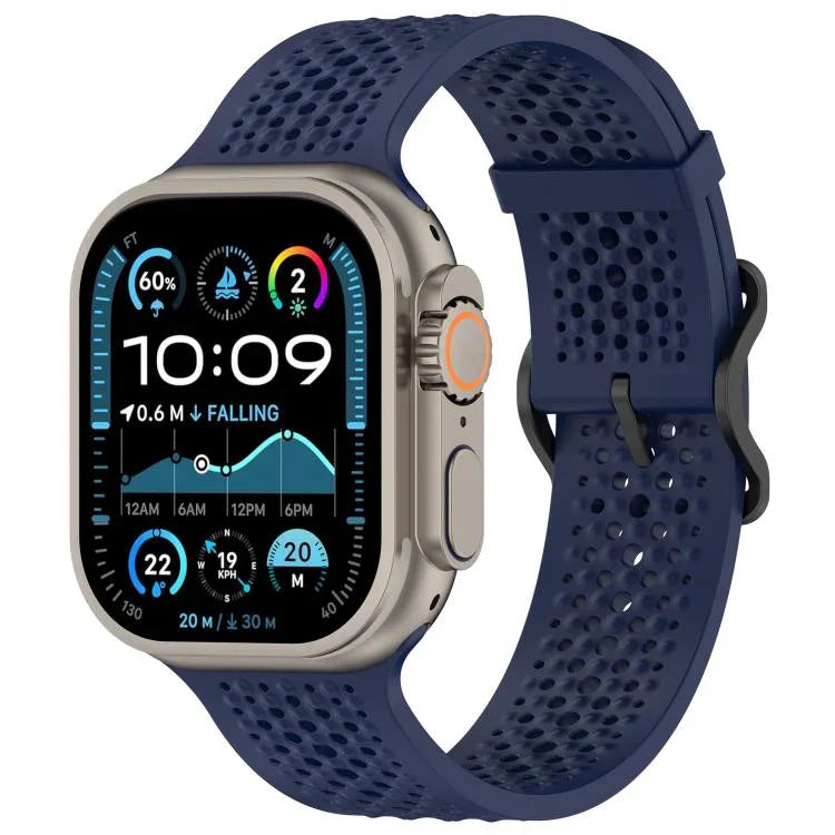 Dây đồng hồ silicone lỗ thoáng khí, Dành cho Apple Watch 46mm / 49mm / 45mm / 44mm