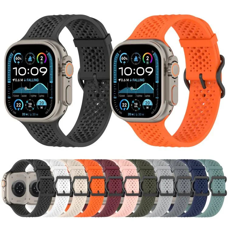 Dây đồng hồ silicone lỗ thoáng khí, Dành cho Apple Watch 46mm / 49mm / 45mm / 44mm