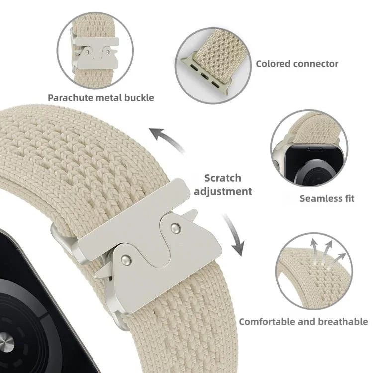 Dây đồng hồ nylon dệt khóa dù, Dành cho Apple Watch 46mm / 49mm / 45mm / 44mm, Dành cho Apple Watch 42mm / 41mm / 40mm / 38mm