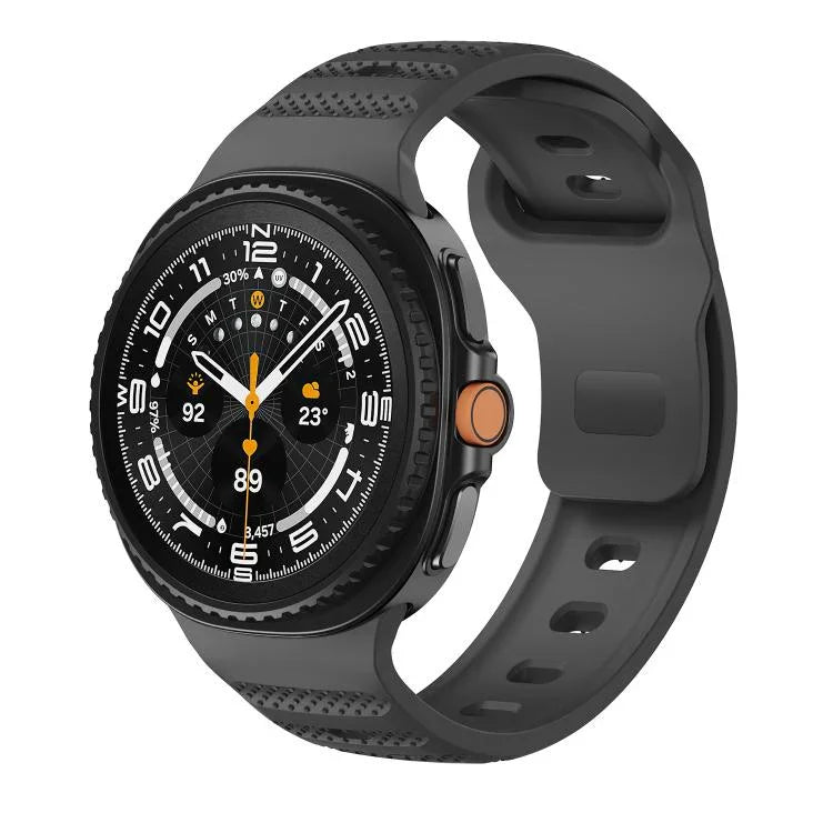 Dây đồng hồ silicone khóa đen họa tiết chấm bi, Dành cho Samsung Galaxy Watch8 / Watch8 Classic