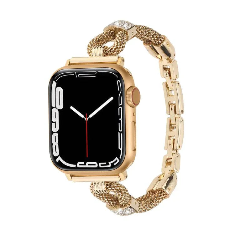 Dây đồng hồ kim loại mắt xích đồng đính kim cương, Dành cho Apple Watch 46mm / 49mm / 45mm / 44mm, Dành cho Apple Watch 42mm / 41mm / 40mm / 38mm