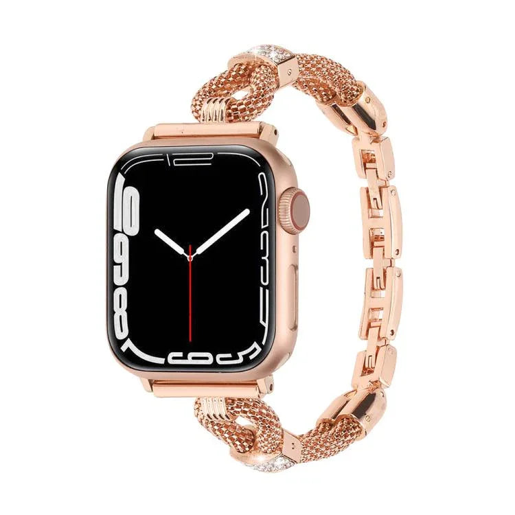 Dây đồng hồ kim loại mắt xích đồng đính kim cương, Dành cho Apple Watch 46mm / 49mm / 45mm / 44mm, Dành cho Apple Watch 42mm / 41mm / 40mm / 38mm