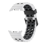 Dây đồng hồ silicone hai màu kiểu khóa nhả nhanh phong cách đại dương, dành cho Samsung Galaxy Watch8 / Watch8 Classic