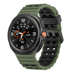 Dây đồng hồ silicone hai màu kiểu khóa nhả nhanh phong cách đại dương, dành cho Samsung Galaxy Watch8 / Watch8 Classic