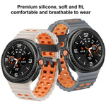 Dây đồng hồ silicone hai màu kiểu khóa nhả nhanh phong cách đại dương, dành cho Samsung Galaxy Watch8 / Watch8 Classic