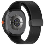 Dây đồng hồ silicone khóa nam châm họa tiết kẻ nhỏ, Dành cho Samsung Galaxy Watch8 / Watch8 Classic