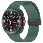 Dây đồng hồ silicone khóa nam châm họa tiết kẻ nhỏ, Dành cho Samsung Galaxy Watch8 / Watch8 Classic