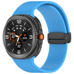 Dây đồng hồ silicone khóa nam châm họa tiết kẻ nhỏ, Dành cho Samsung Galaxy Watch8 / Watch8 Classic