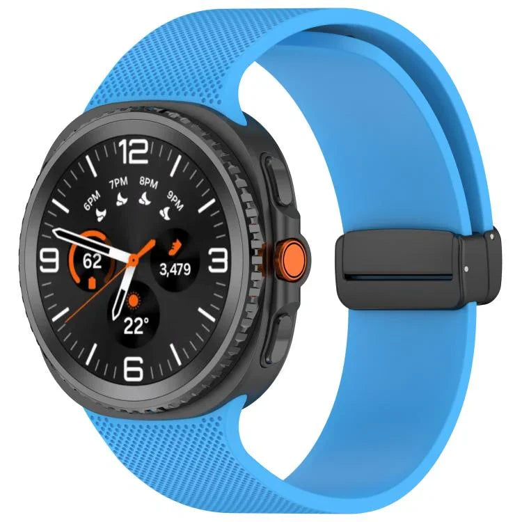 Dây đồng hồ silicone khóa nam châm họa tiết kẻ nhỏ, Dành cho Samsung Galaxy Watch8 / Watch8 Classic