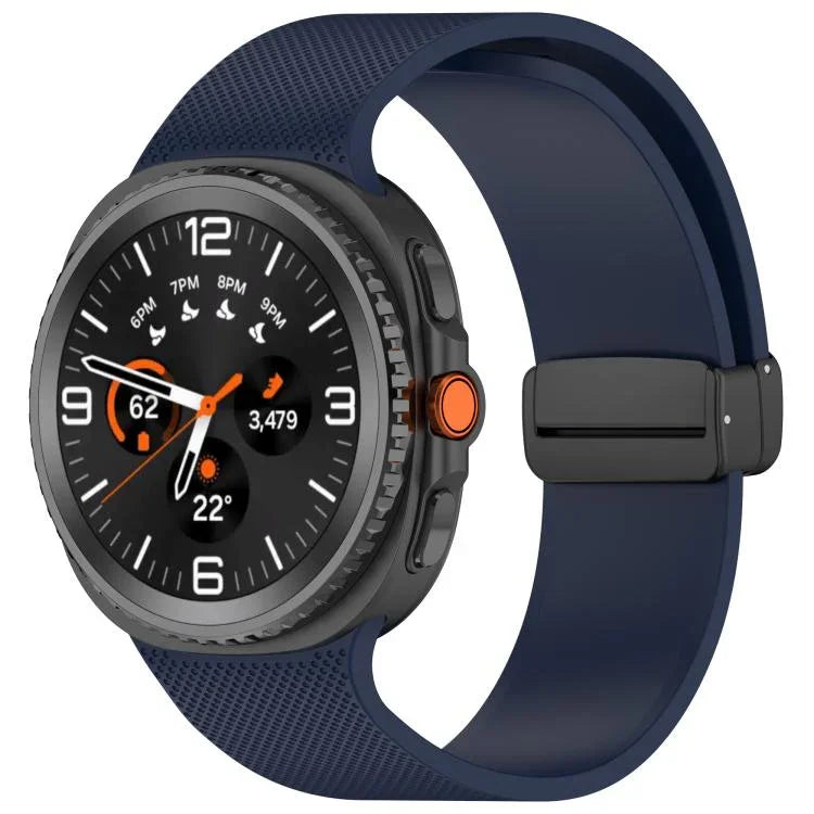 Dây đồng hồ silicone khóa nam châm họa tiết kẻ nhỏ, Dành cho Samsung Galaxy Watch8 / Watch8 Classic