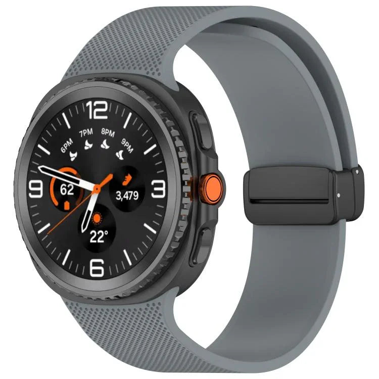 Dây đồng hồ silicone khóa nam châm họa tiết kẻ nhỏ, Dành cho Samsung Galaxy Watch8 / Watch8 Classic