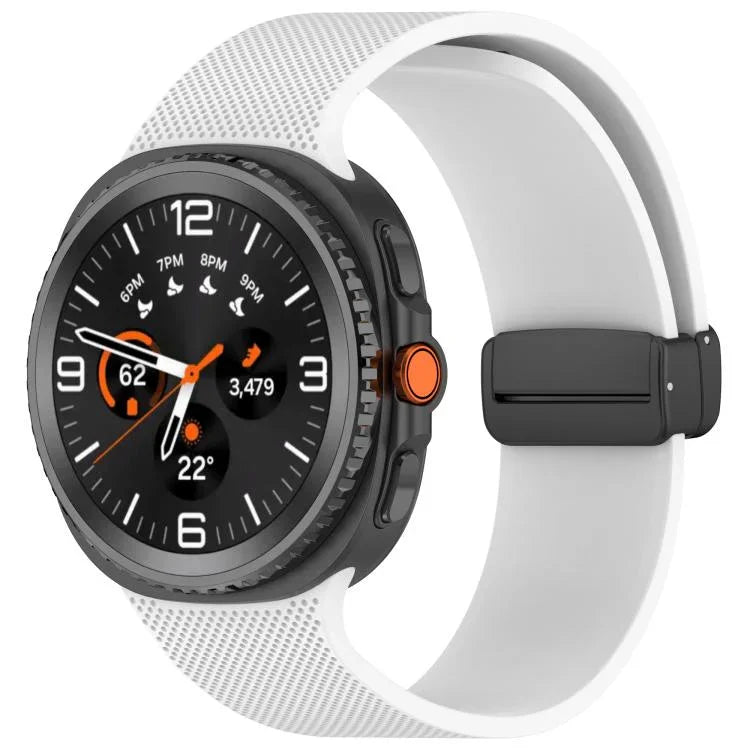 Dây đồng hồ silicone khóa nam châm họa tiết kẻ nhỏ, Dành cho Samsung Galaxy Watch8 / Watch8 Classic