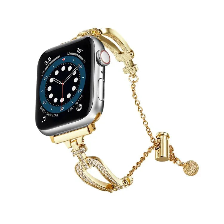 Dây đồng hồ hợp kim kẽm vòng tay kim cương hình chữ U, Dành cho Apple Watch 46mm / 49mm / 45mm / 44mm, Dành cho Apple Watch 42mm / 41mm / 40mm / 38mm