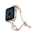 Dây đồng hồ hợp kim kẽm vòng tay kim cương hình chữ U, Dành cho Apple Watch 46mm / 49mm / 45mm / 44mm, Dành cho Apple Watch 42mm / 41mm / 40mm / 38mm
