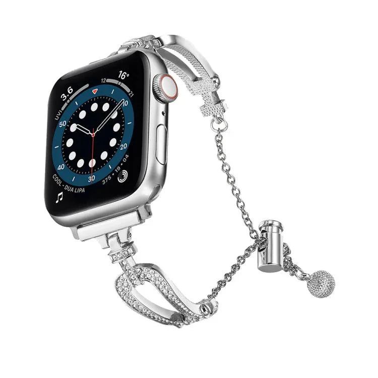 Dây đồng hồ hợp kim kẽm vòng tay kim cương hình chữ U, Dành cho Apple Watch 46mm / 49mm / 45mm / 44mm, Dành cho Apple Watch 42mm / 41mm / 40mm / 38mm