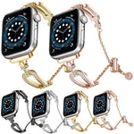 Dây đồng hồ hợp kim kẽm vòng tay kim cương hình chữ U, Dành cho Apple Watch 46mm / 49mm / 45mm / 44mm, Dành cho Apple Watch 42mm / 41mm / 40mm / 38mm