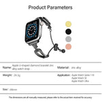 Dây đồng hồ hợp kim kẽm vòng tay kim cương hình chữ U, Dành cho Apple Watch 46mm / 49mm / 45mm / 44mm, Dành cho Apple Watch 42mm / 41mm / 40mm / 38mm