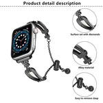Dây đồng hồ hợp kim kẽm vòng tay kim cương hình chữ U, Dành cho Apple Watch 46mm / 49mm / 45mm / 44mm, Dành cho Apple Watch 42mm / 41mm / 40mm / 38mm