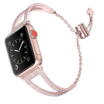 Dây đồng hồ hợp kim kẽm kim cương hình chữ V, Dành cho Apple Watch 46mm / 49mm / 45mm / 44mm, Dành cho Apple Watch 42mm / 41mm / 40mm / 38mm
