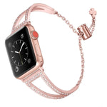 Dây đồng hồ hợp kim kẽm kim cương hình chữ V, Dành cho Apple Watch 46mm / 49mm / 45mm / 44mm, Dành cho Apple Watch 42mm / 41mm / 40mm / 38mm