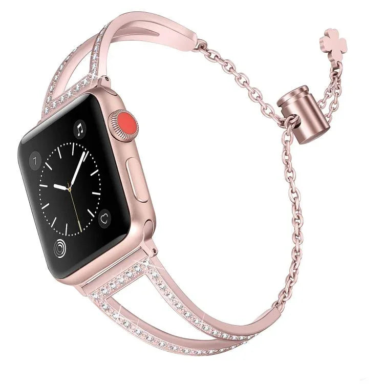 Dây đồng hồ hợp kim kẽm kim cương hình chữ V, Dành cho Apple Watch 46mm / 49mm / 45mm / 44mm, Dành cho Apple Watch 42mm / 41mm / 40mm / 38mm