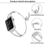 Dây đồng hồ hợp kim kẽm kim cương hình chữ V, Dành cho Apple Watch 46mm / 49mm / 45mm / 44mm, Dành cho Apple Watch 42mm / 41mm / 40mm / 38mm