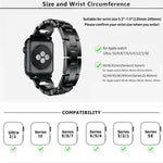 Dây đồng hồ hợp kim kẽm kim cương vuông, Dành cho Apple Watch 46mm / 49mm / 45mm / 44mm, Dành cho Apple Watch 42mm / 41mm / 40mm / 38mm