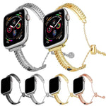 Dây đồng hồ hợp kim kẽm vòng tay tình yêu đá trắng, Dành cho Apple Watch 46mm / 49mm / 45mm / 44mm, Dành cho Apple Watch 42mm / 41mm / 40mm / 38mm
