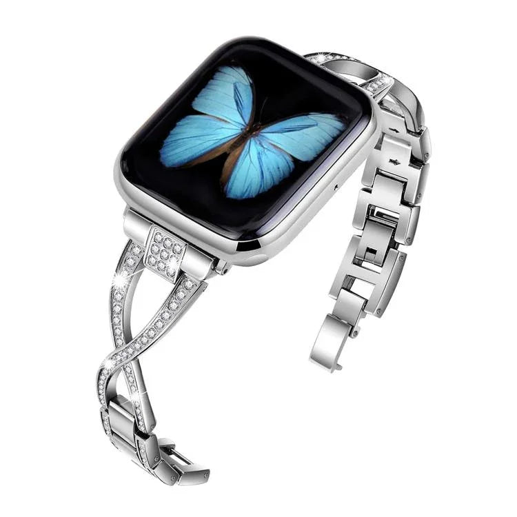 Dây đồng hồ hợp kim kẽm kim cương chéo, Dành cho Apple Watch 46mm / 49mm / 45mm / 44mm, Dành cho Apple Watch 42mm / 41mm / 40mm / 38mm