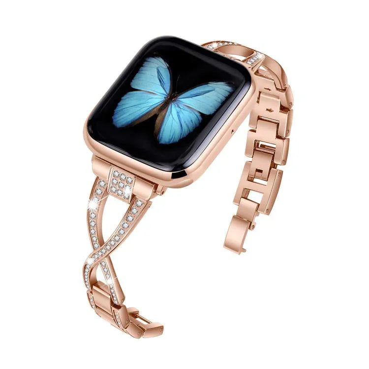 Dây đồng hồ hợp kim kẽm kim cương chéo, Dành cho Apple Watch 46mm / 49mm / 45mm / 44mm, Dành cho Apple Watch 42mm / 41mm / 40mm / 38mm