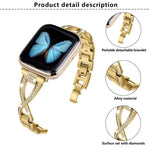 Dây đồng hồ hợp kim kẽm kim cương chéo, Dành cho Apple Watch 46mm / 49mm / 45mm / 44mm, Dành cho Apple Watch 42mm / 41mm / 40mm / 38mm