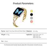 Dây đồng hồ hợp kim kẽm kim cương chéo, Dành cho Apple Watch 46mm / 49mm / 45mm / 44mm, Dành cho Apple Watch 42mm / 41mm / 40mm / 38mm