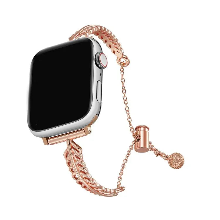 Dây đồng hồ hợp kim kẽm đồng lông vũ kim loại, Dành cho Apple Watch 46mm / 49mm / 45mm / 44mm, Dành cho Apple Watch 42mm / 41mm / 40mm / 38mm
