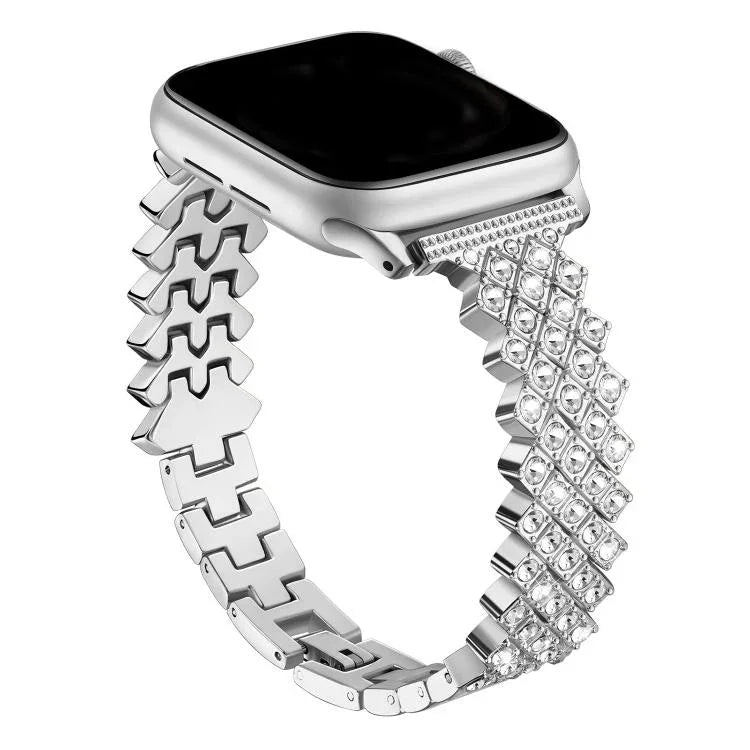Dây đồng hồ hợp kim kẽm kim cương hình thoi, Dành cho Apple Watch 46mm / 49mm / 45mm / 44mm, Dành cho Apple Watch 42mm / 41mm / 40mm / 38mm