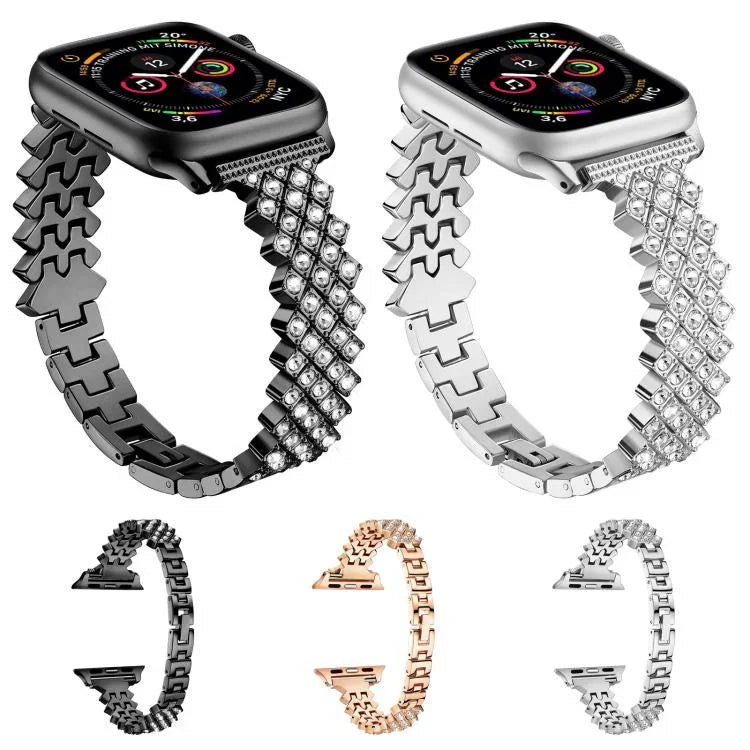 Dây đồng hồ hợp kim kẽm kim cương hình thoi, Dành cho Apple Watch 46mm / 49mm / 45mm / 44mm, Dành cho Apple Watch 42mm / 41mm / 40mm / 38mm