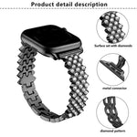 Dây đồng hồ hợp kim kẽm kim cương hình thoi, Dành cho Apple Watch 46mm / 49mm / 45mm / 44mm, Dành cho Apple Watch 42mm / 41mm / 40mm / 38mm