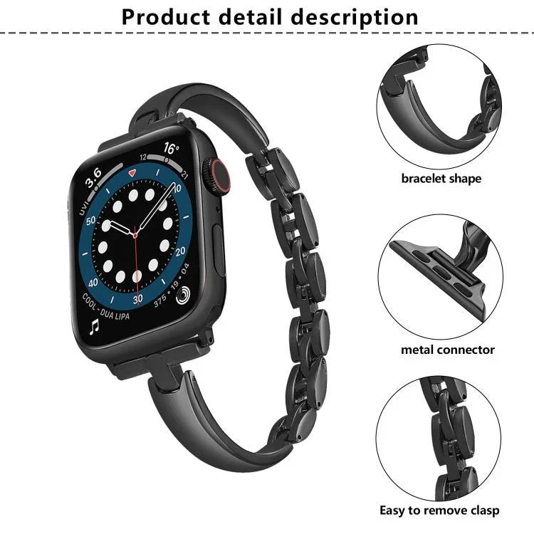 Dây đồng hồ hợp kim kẽm vòng tay kim loại, Dành cho Apple Watch 46mm / 49mm / 45mm / 44mm, Dành cho Apple Watch 42mm / 41mm / 40mm / 38mm