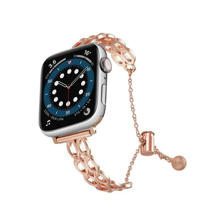 Dây đồng hồ hợp kim kẽm chuỗi vòng đôi, Dành cho Apple Watch 46mm / 49mm / 45mm / 44mm, Dành cho Apple Watch 42mm / 41mm / 40mm / 38mm